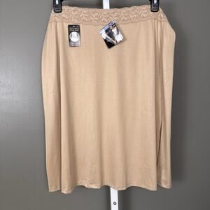 Vintage Vassarette Half Slip Size 2XL 46 Beige 11-873 Lace Adjustable Waist New